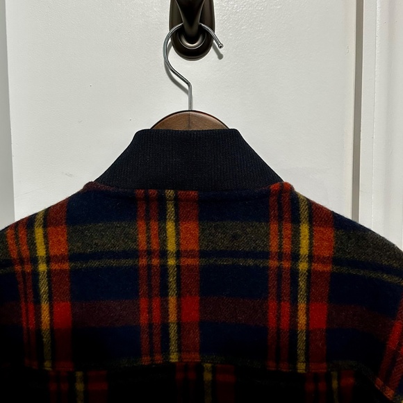 Taylor Stitch (Limited Edition) Bomber Jacket in Navy Plaid Wool (size 40/M) - Picture 5 of 7